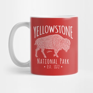 Yellowstone National Park, Walking Bison Mug